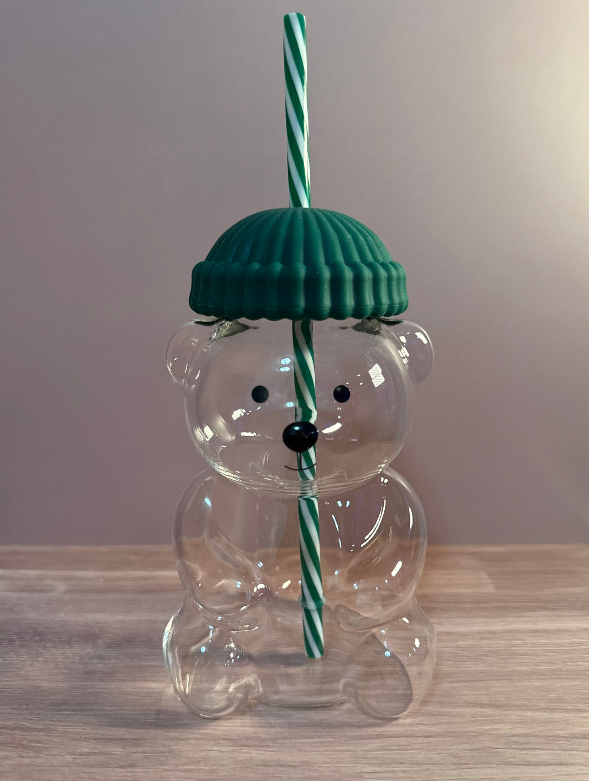 Merry Bear Holiday Glass Mug